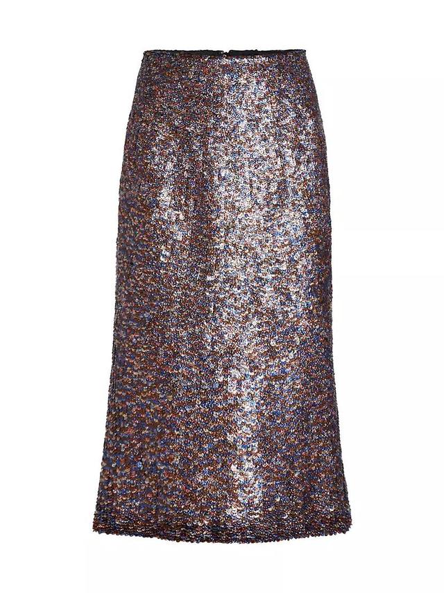 Sibyl Sequined Wool-Blend Midi-Skirt Product Image