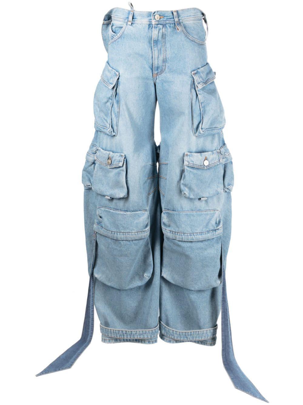 wide-leg cargo jeans Product Image