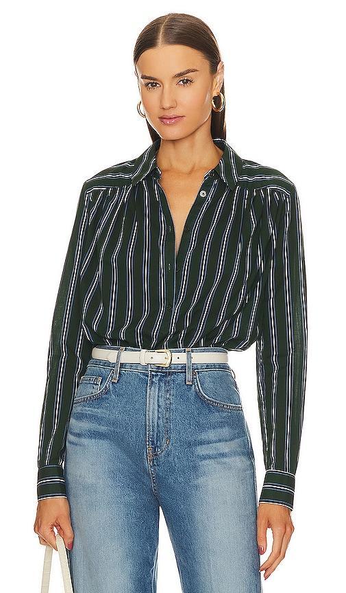 Womens Cambrie Cotton Striped Shirt Product Image