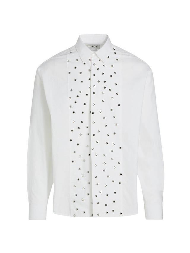 Mens Studded Poplin Oversized Shirt Product Image