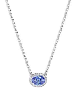 Womens Constella Rhodium-Plated & Swarovski Crystal Halo Pendant Necklace Product Image