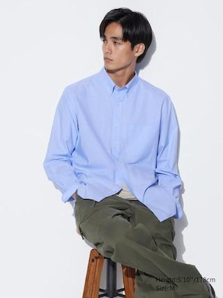 Mens Broadcloth Shirt Blue 2XL UNIQLO US Product Image