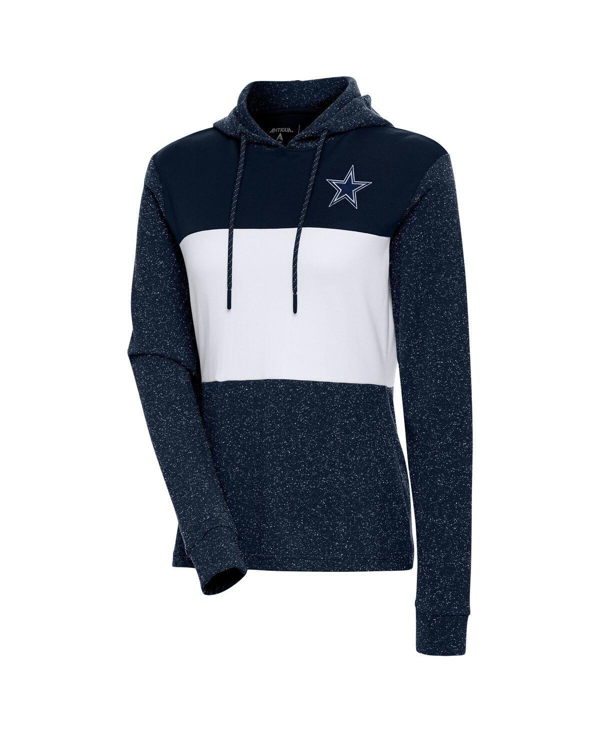 Womens Antigua Navy Dallas Cowboys Wicket Pullover Hoodie Product Image