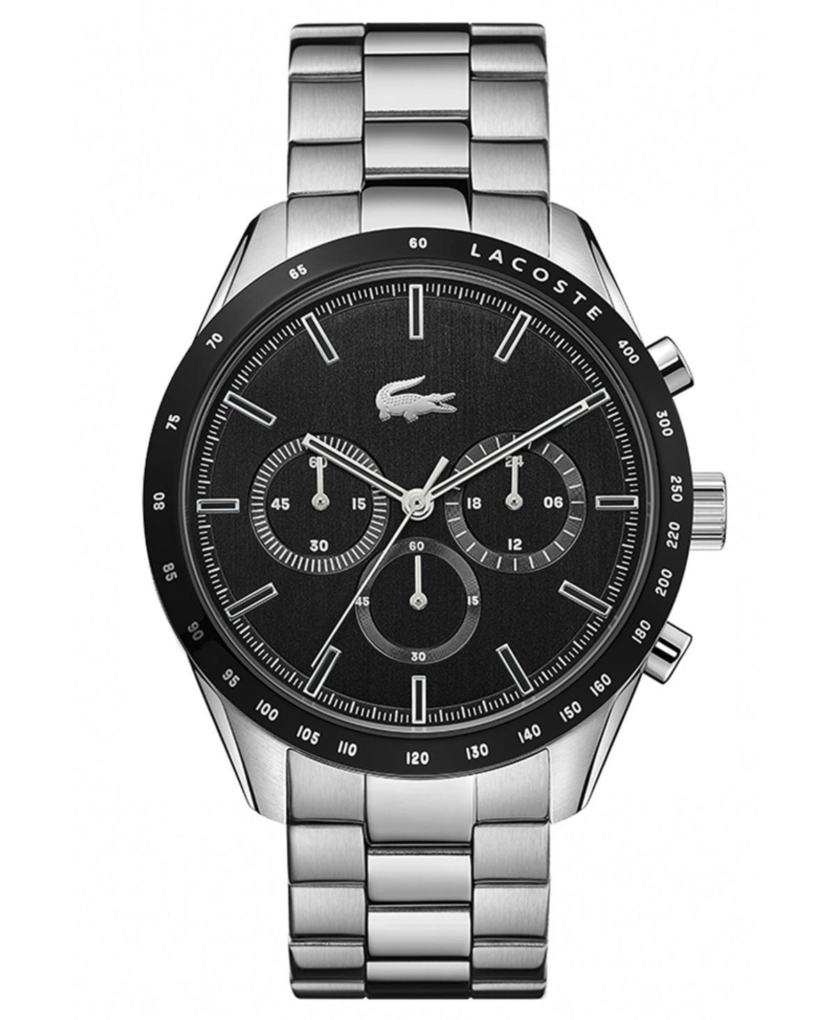 Lacoste Mens Boston Chronograph Black Dial Stainless Steel Bracelet Watch Product Image