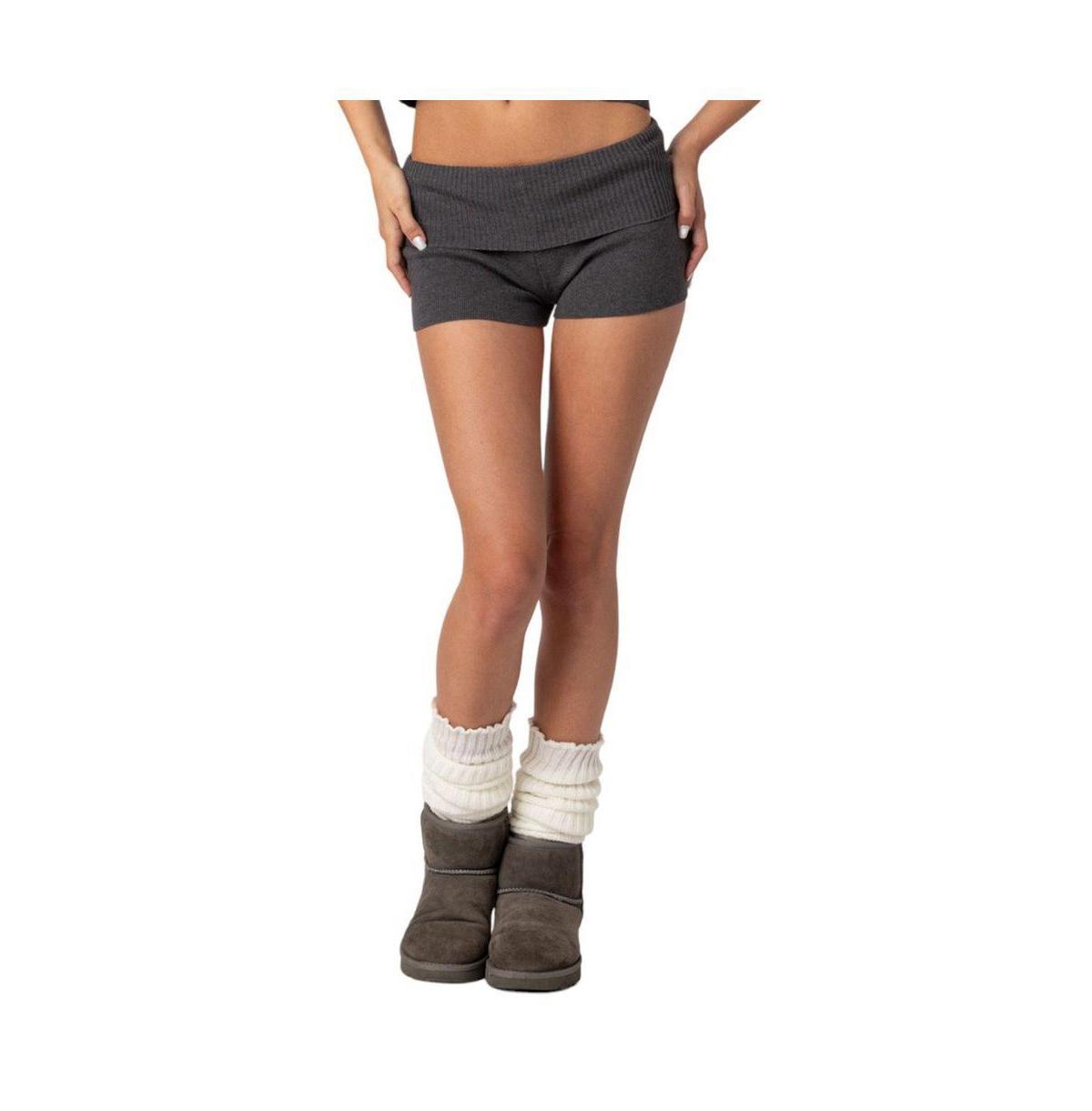 Womens Cecelia Fold Over Knit Shorts Product Image