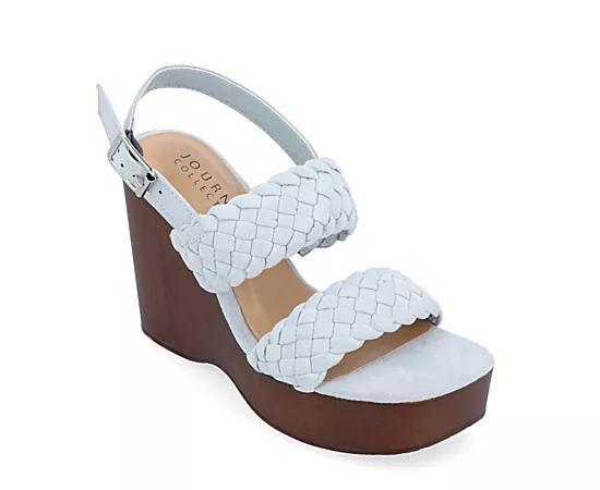 Journee Collection Tru Comfort Foam Ayvee Womens Wedge Sandals Blue Product Image