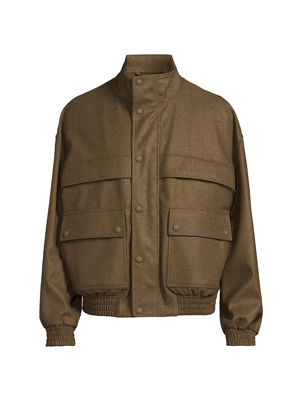 Men's Tristar Wool and Cashmere Bomber Jacket Product Image