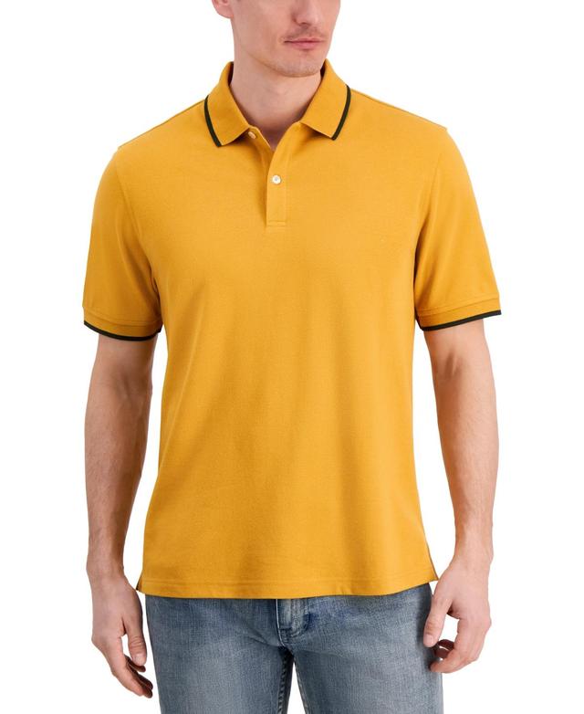 Club Room Mens Regular-Fit Tipped Performance Polo Shirt, Created for Macys Product Image