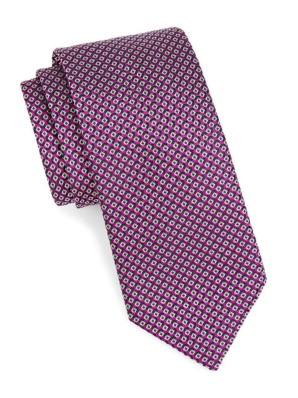 Mens Geometric Silk Tie Product Image