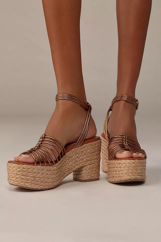 Maeve Raffia Platform Heels Product Image