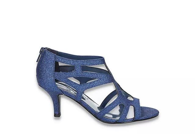 Easy Street Flattery Womens Caged Heels Blue Glitter Product Image