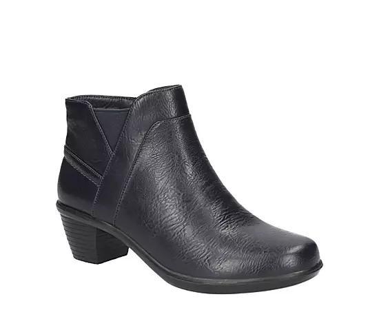 Easy Street Mindy Womens Block Heel Ankle Boots Blue Product Image