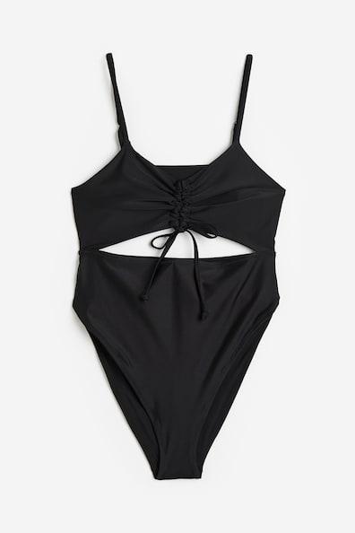 H&M+ High Leg Swimsuit with Drawstring Product Image