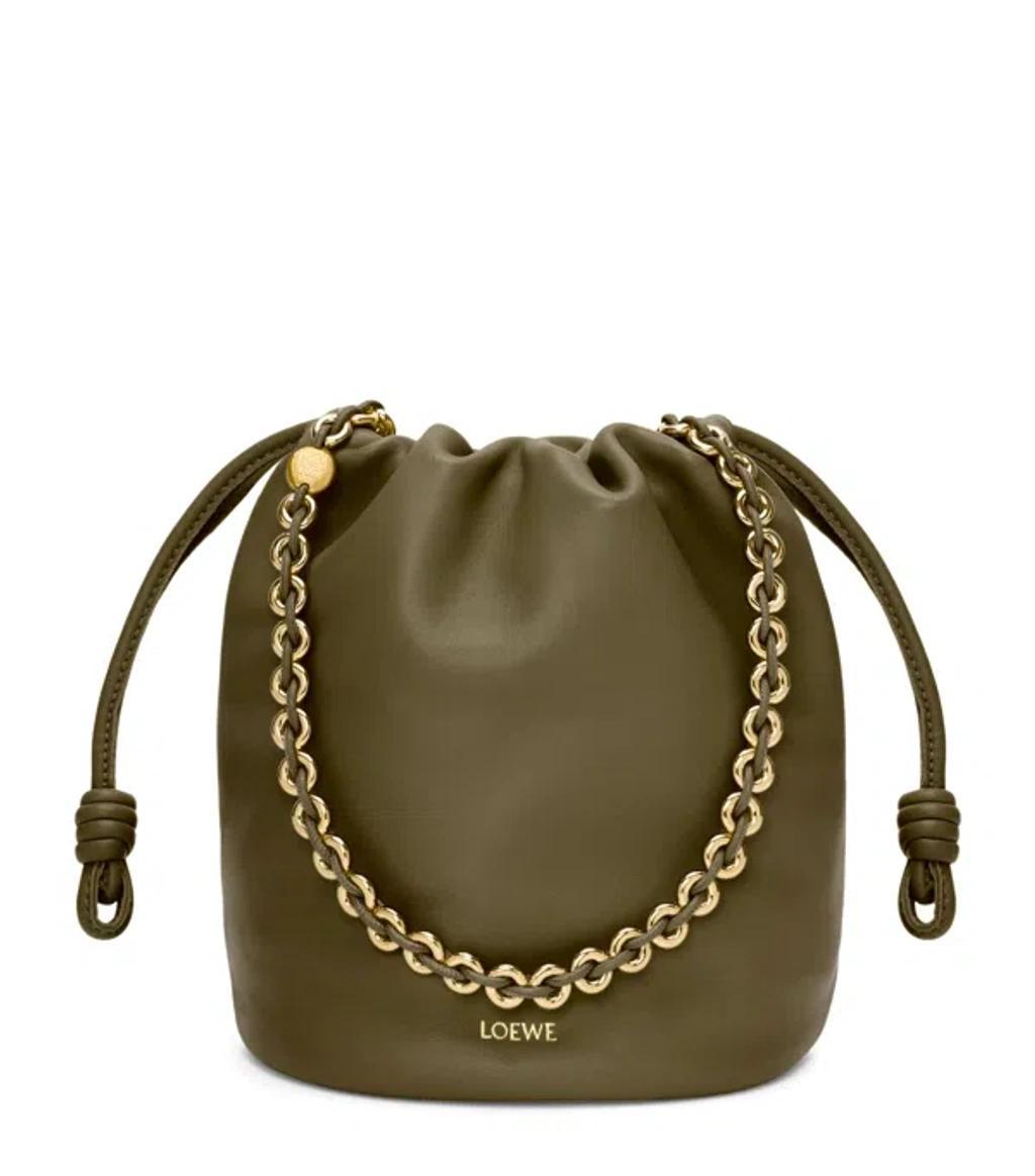 LOEWE Flamenco Purse Bucket Bag In Mellow Nappa Lambskin In Brown Product Image