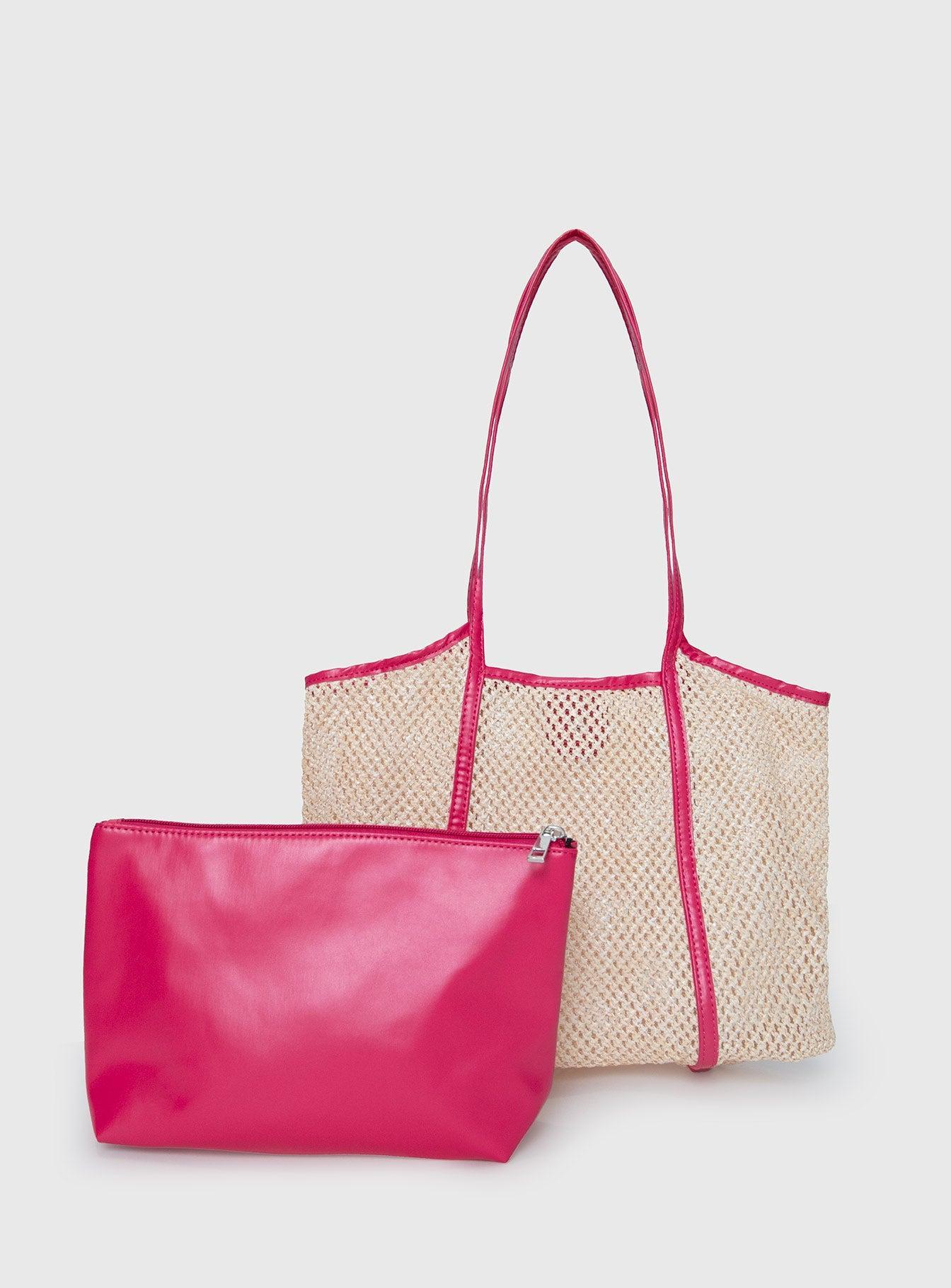 Fall Tote Bag Cream / Pink Product Image