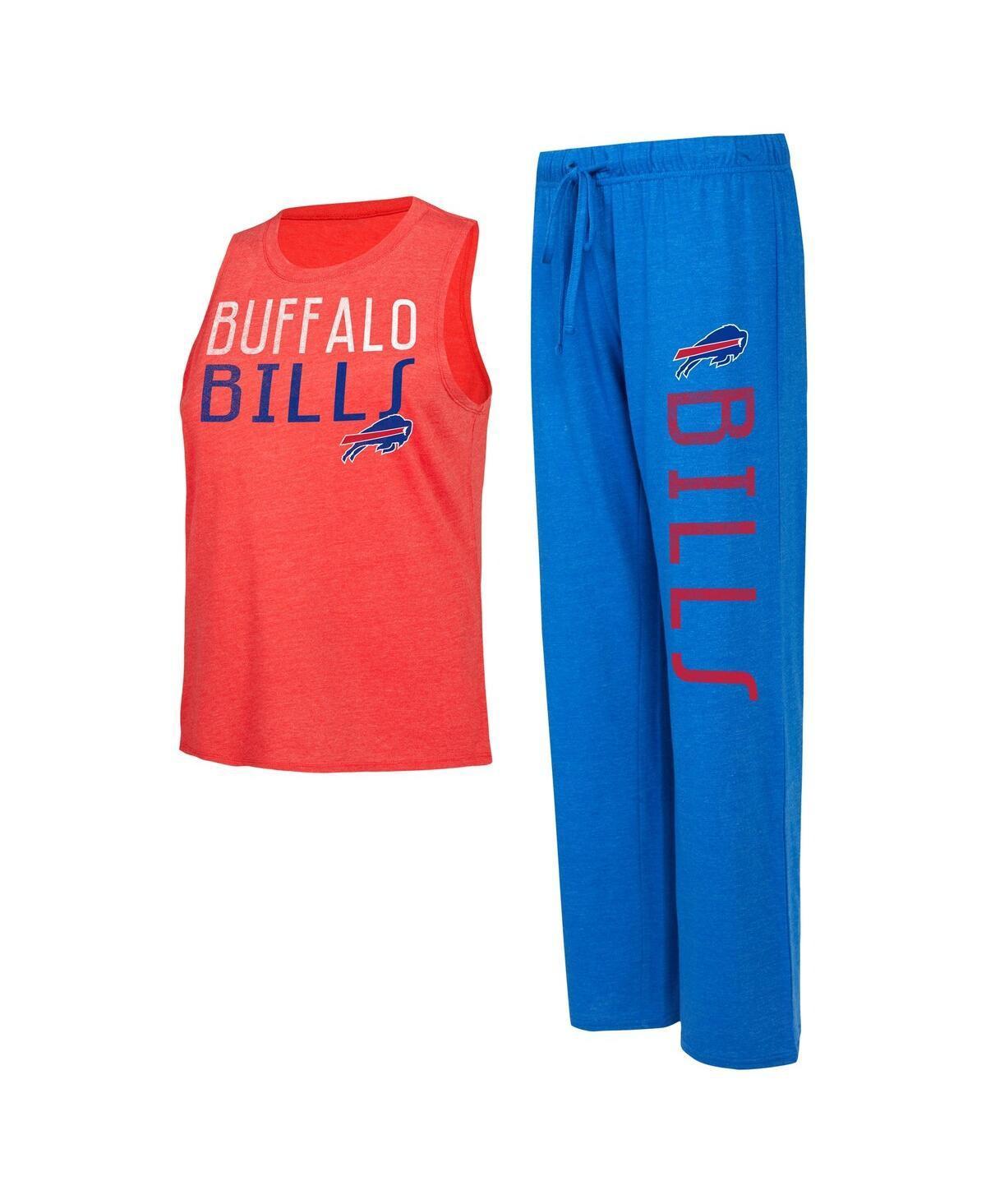 Womens Concepts Sport Royal Distressed Buffalo Bills Muscle Tank Top and Pants Lounge Set - Royal Product Image