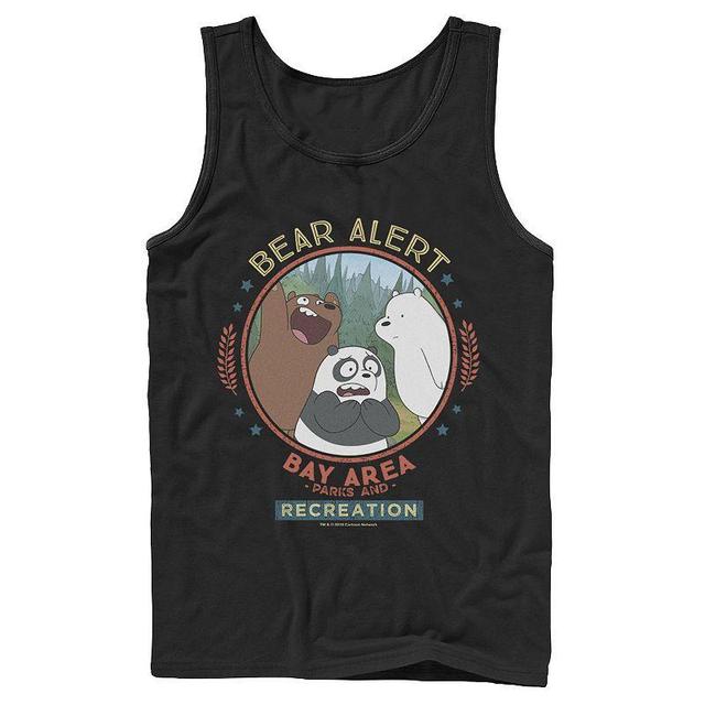 Mens Cartoon Network We Bare Bears Bay Area Bear Alert Circle Tank Top Product Image