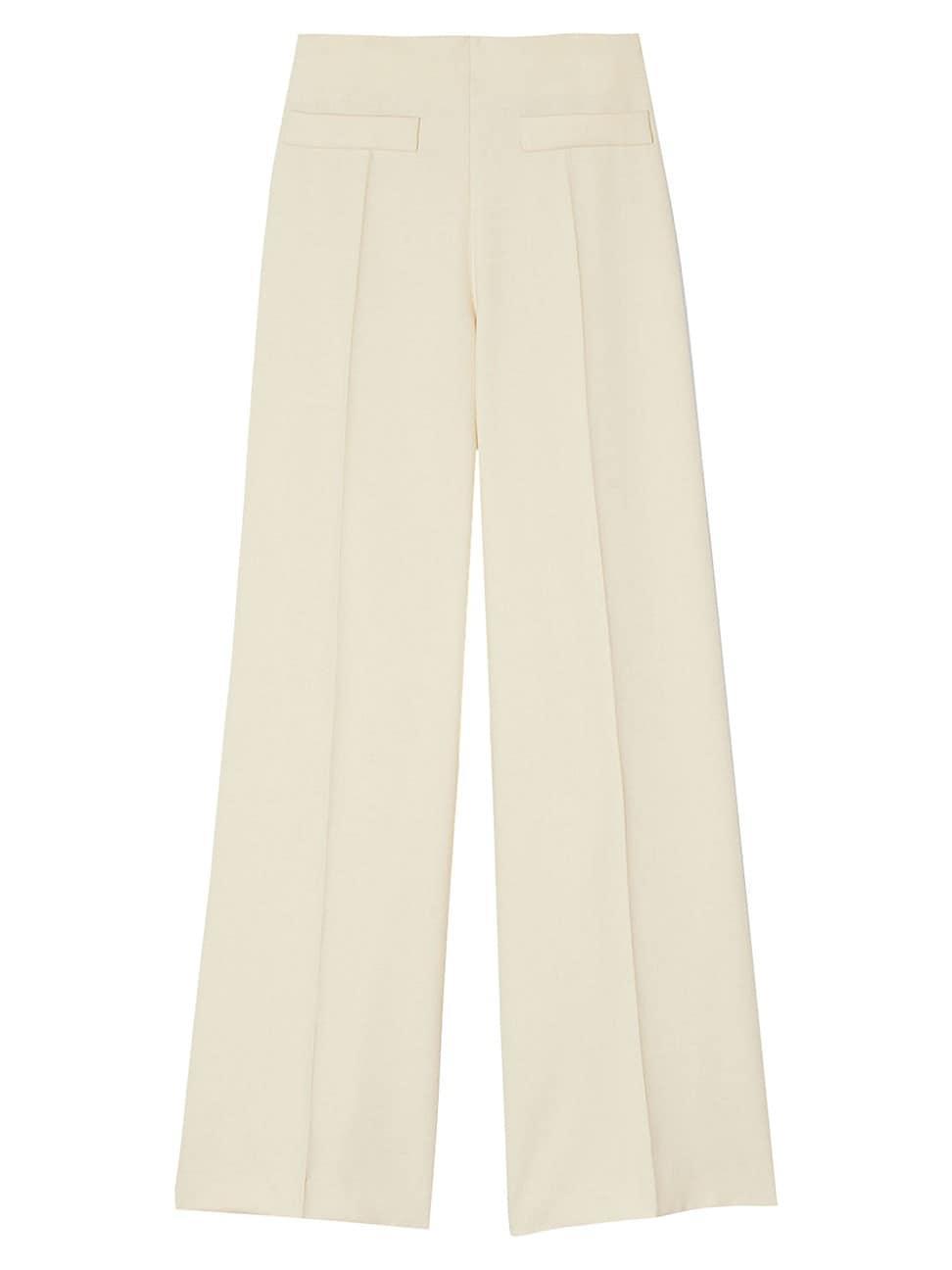 Womens Wide-Leg Trousers with Darts Product Image