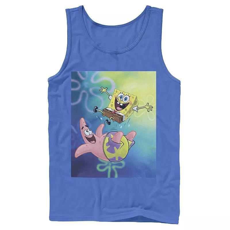 Mens Nickelodeon Spongebob Squarepants Patricks Star Best Buddies Graphic Tank Top Blue Product Image