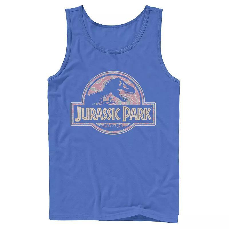 Mens Jurassic Park Floral Mandala Circle Logo Tank Top Product Image