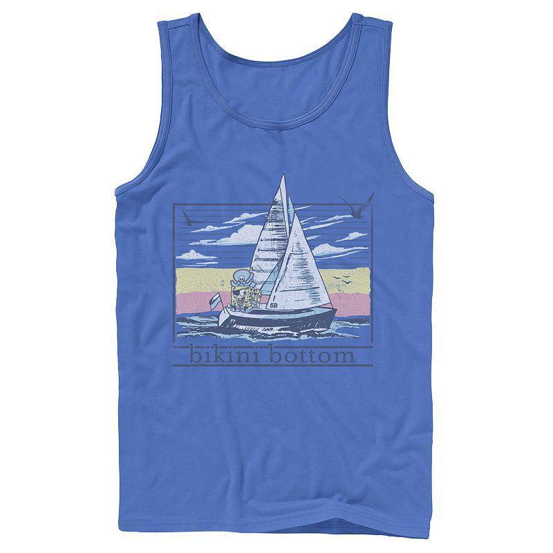 Mens Nickelodeon SpongBob SquarePants Sail Ship Tank Top Product Image