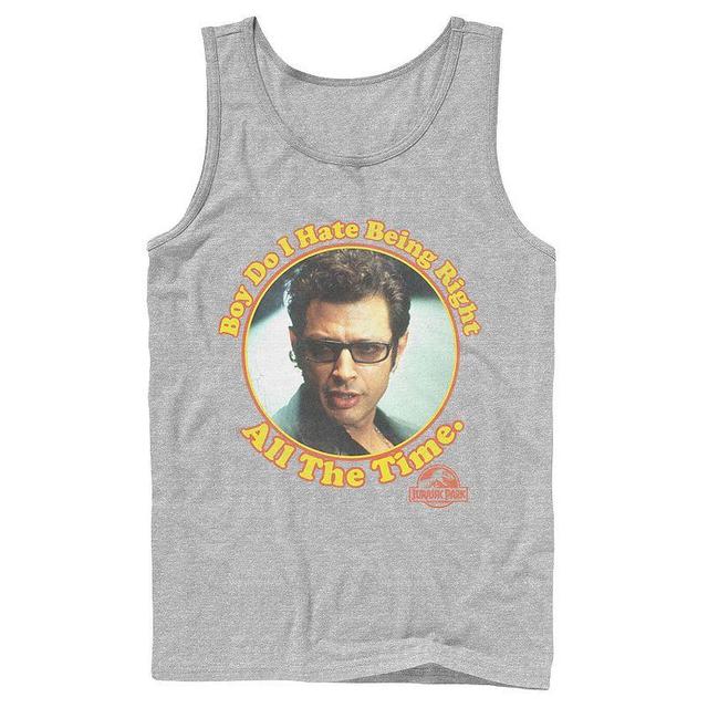 Mens Jurassic Park Hate Being Right All The Time Tank Top Product Image