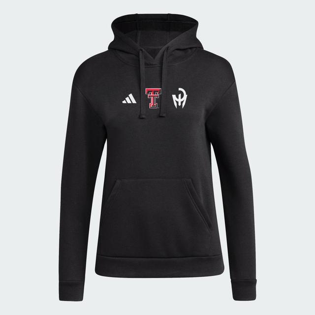 adidas Texas Tech Fleece Hooded Sweatshirt Black S Womens Product Image