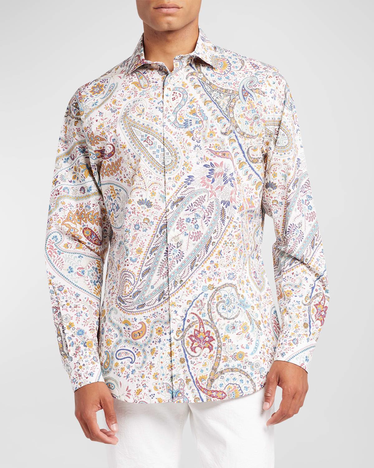 Mens Paisley Button-Down Shirt Product Image