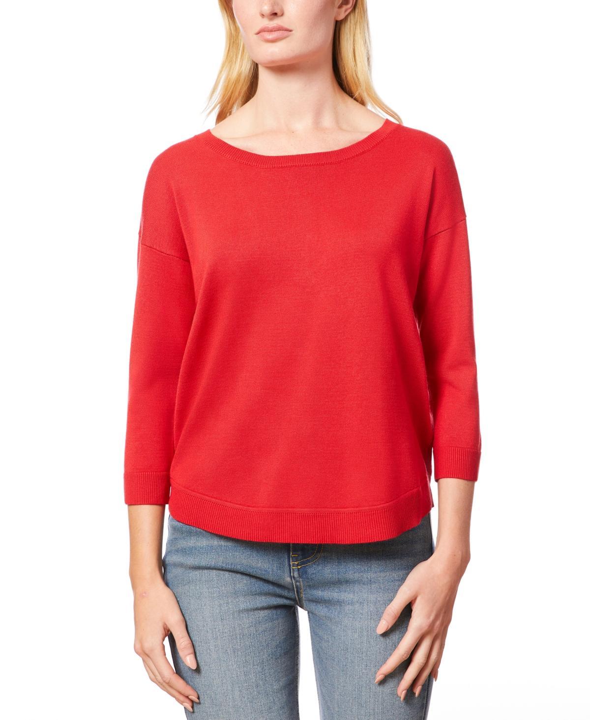 Melissa Paige Womens Boat-Neck Button-Back Sweater product image