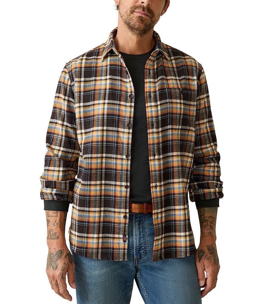 Faherty Super Brushed Stretch Flannel Medium Plaid Long Sleeve Woven Shirt Product Image