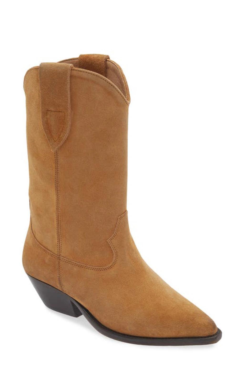 Duerto Suede Western Boots In Brown product image