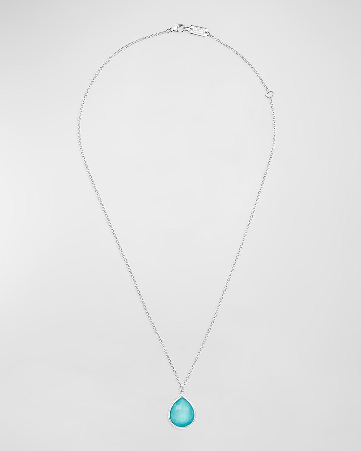 Sterling Silver Rock Candy Turquoise Pendant Necklace Product Image