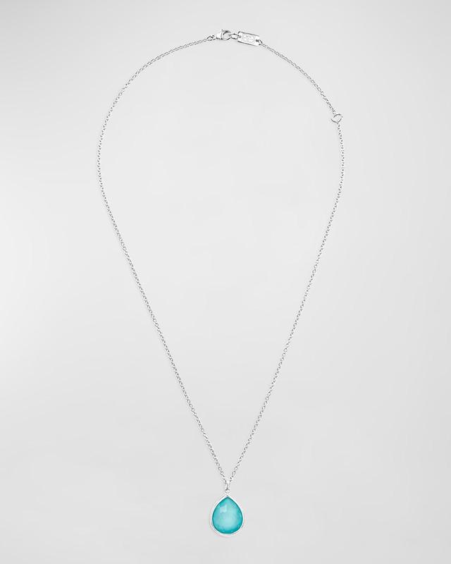 Sterling Silver Rock Candy Turquoise Pendant Necklace Product Image