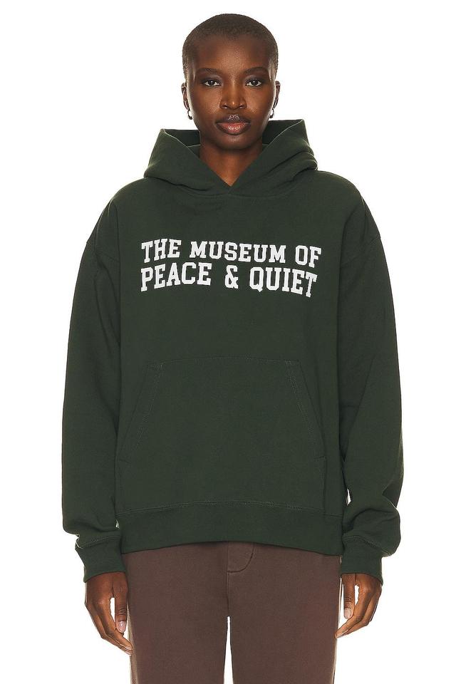 Museum of Peace and Quiet Campus Hoodie in Green Product Image