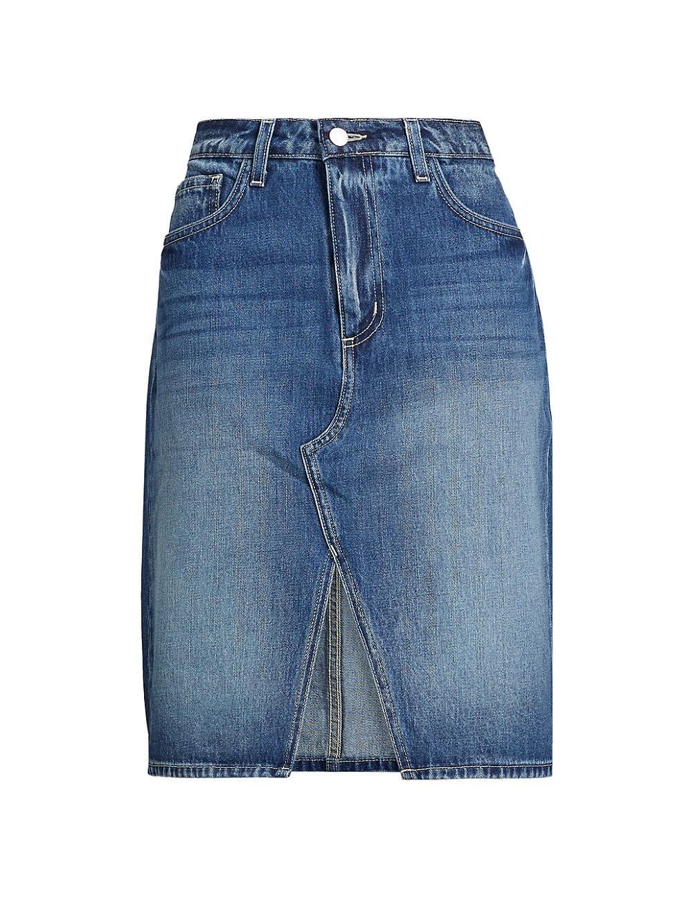 Womens Tylee Denim Knee-Length Skirt Product Image