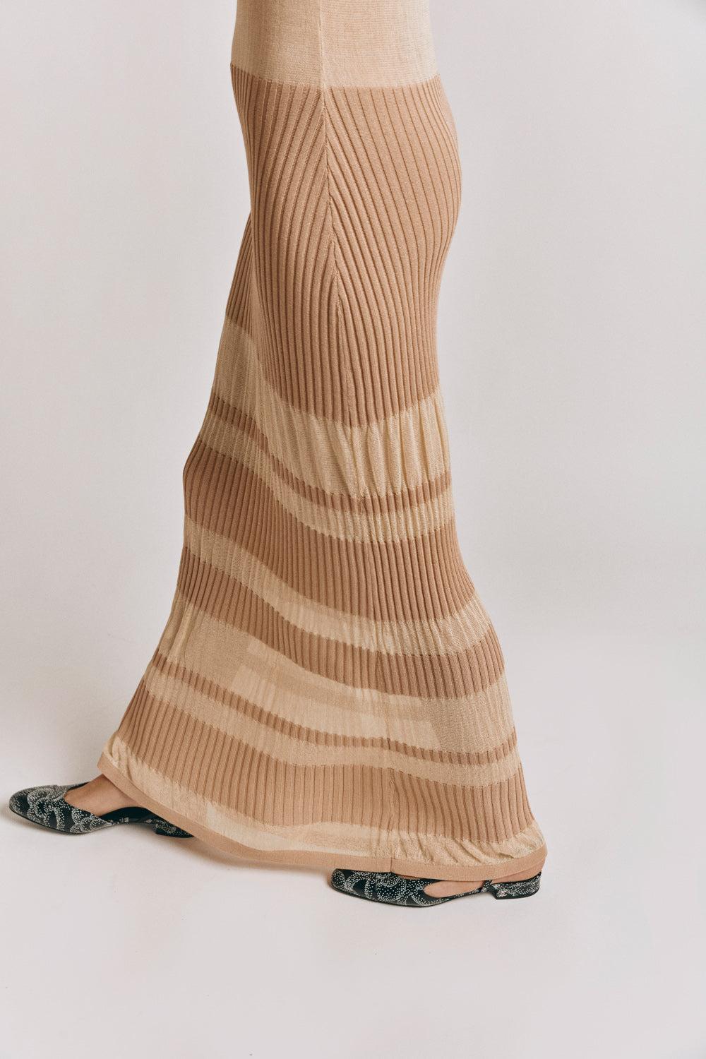 Rowan Knit Maxi Dress Nude Product Image