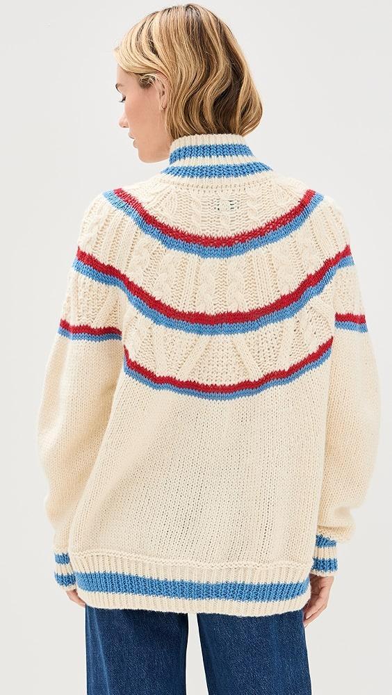 MOTHER The Mock Neck Button Cardigan | Shopbop Product Image