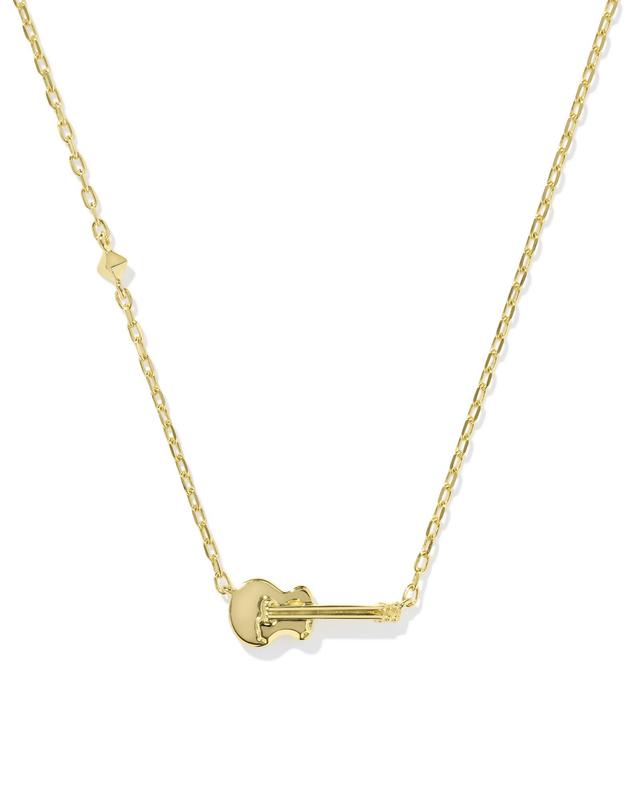 Inline Guitar Pendant Necklace in 18k Gold Vermeil Product Image