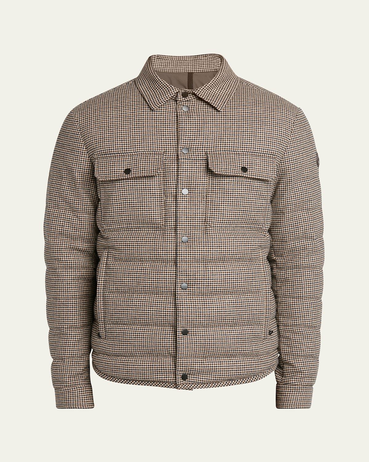 Mens Gasserhof Quilted Houndstooth Overshirt Product Image