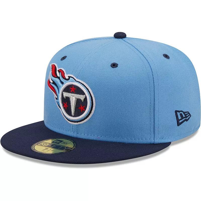 Mens New Era Blue/Navy Tennessee Titans Flipside 59FIFTY Fitted Hat Product Image