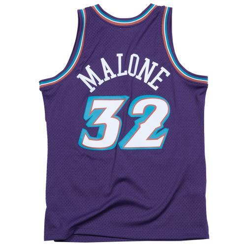 Mens Mitchell & Ness Karl Malone Purple Utah Jazz 1996-97 Hardwood Classics Swingman Jersey Product Image