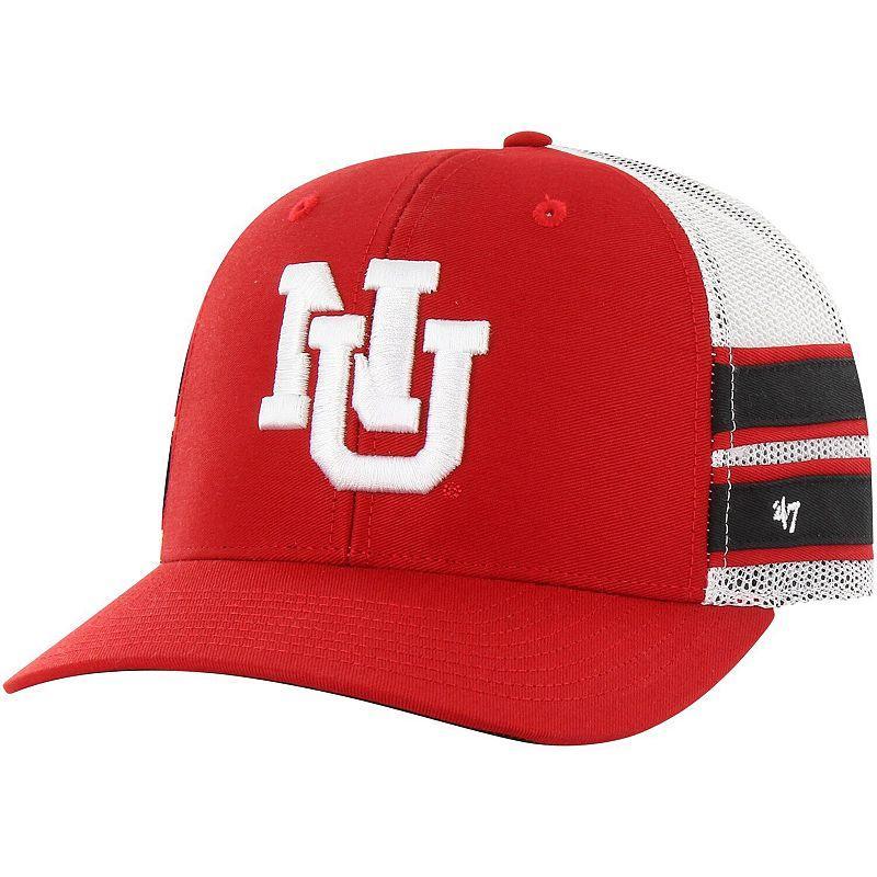 Mens 47 Scarlet Nebraska Huskers Straight Eight Adjustable Trucker Hat Product Image