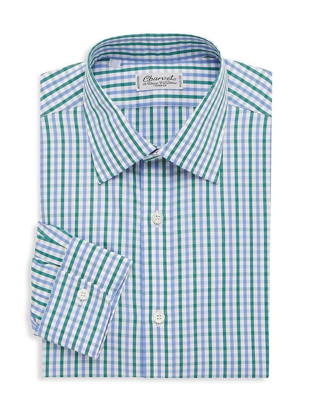 Mens Gingham Multicolor Dress Shirt Product Image