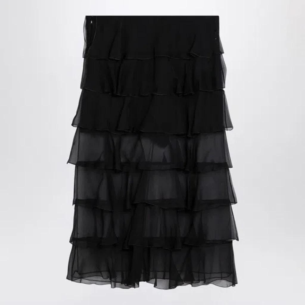 VALENTINO Chiffon Skirt In Black Product Image