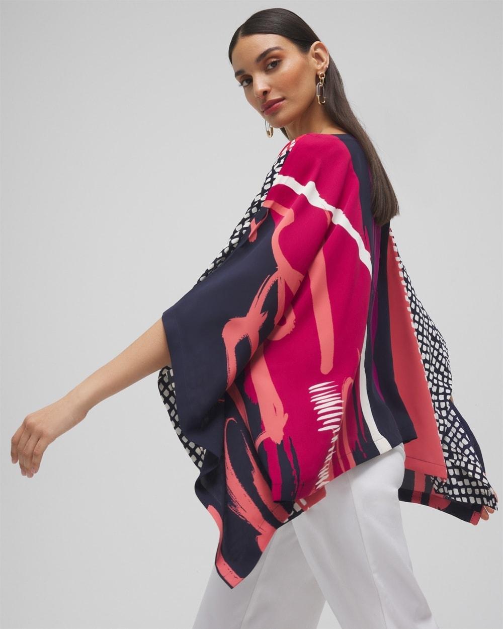 Abstract Print Poncho Product Image