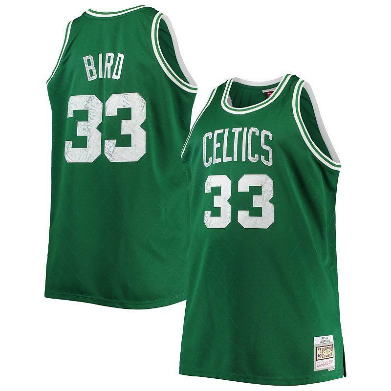 Mens Mitchell & Ness Larry Bird Kelly Boston Celtics Big & Tall 1985-86 NBA 75th Anniversary Diamond Swingman Jersey Product Image