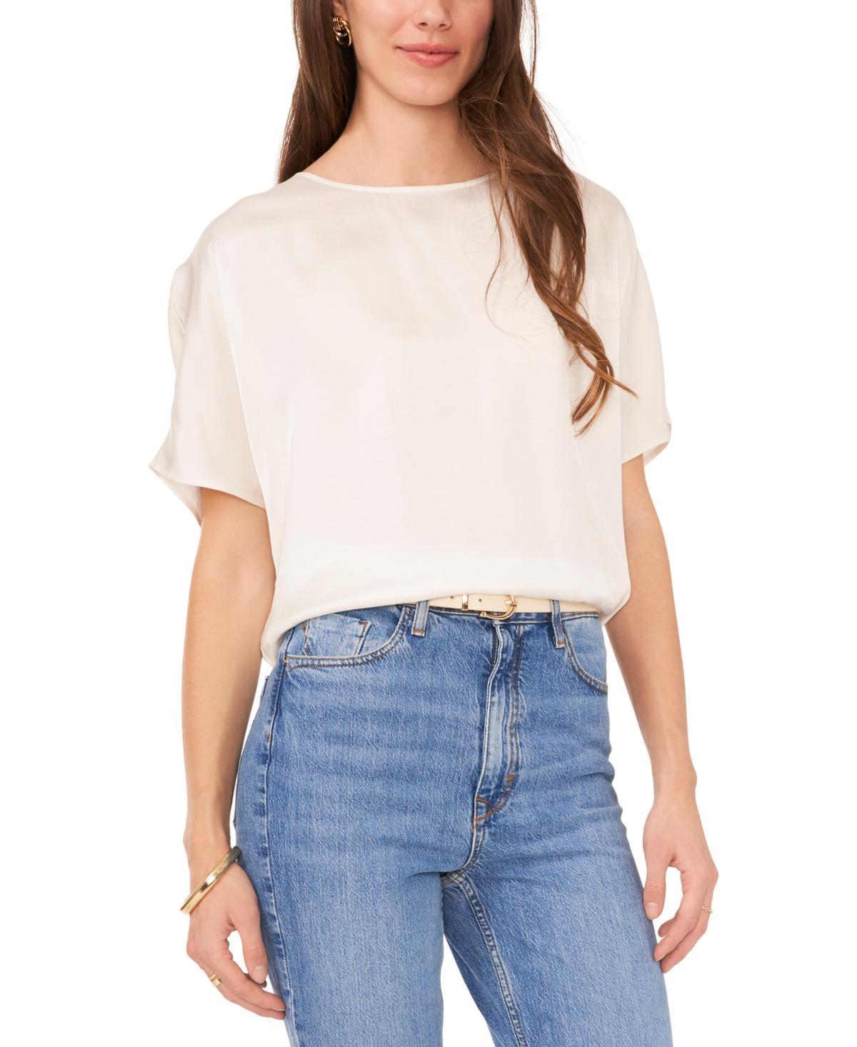 Vince Camuto Womens Satin Dolman-Sleeve Top Product Image