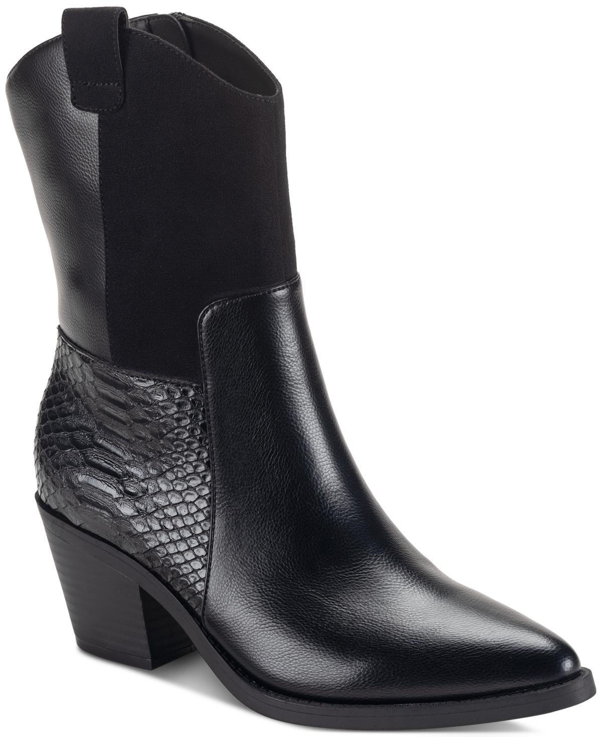 Sun + Stone Womens Biancaa Western Patch Dress Booties, Created for Macys Product Image