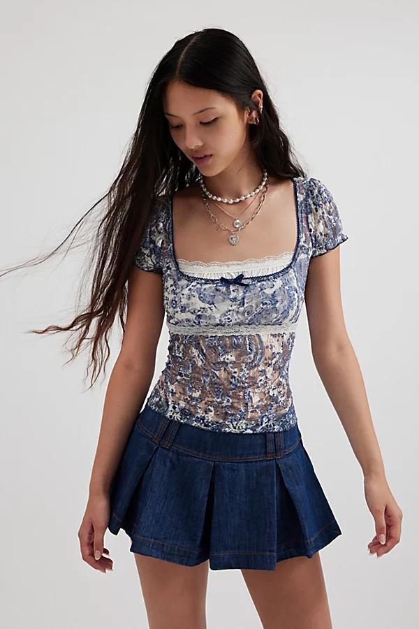 Kimchi Blue Malka Sheer Lace Top Womens at Urban Outfitters Product Image