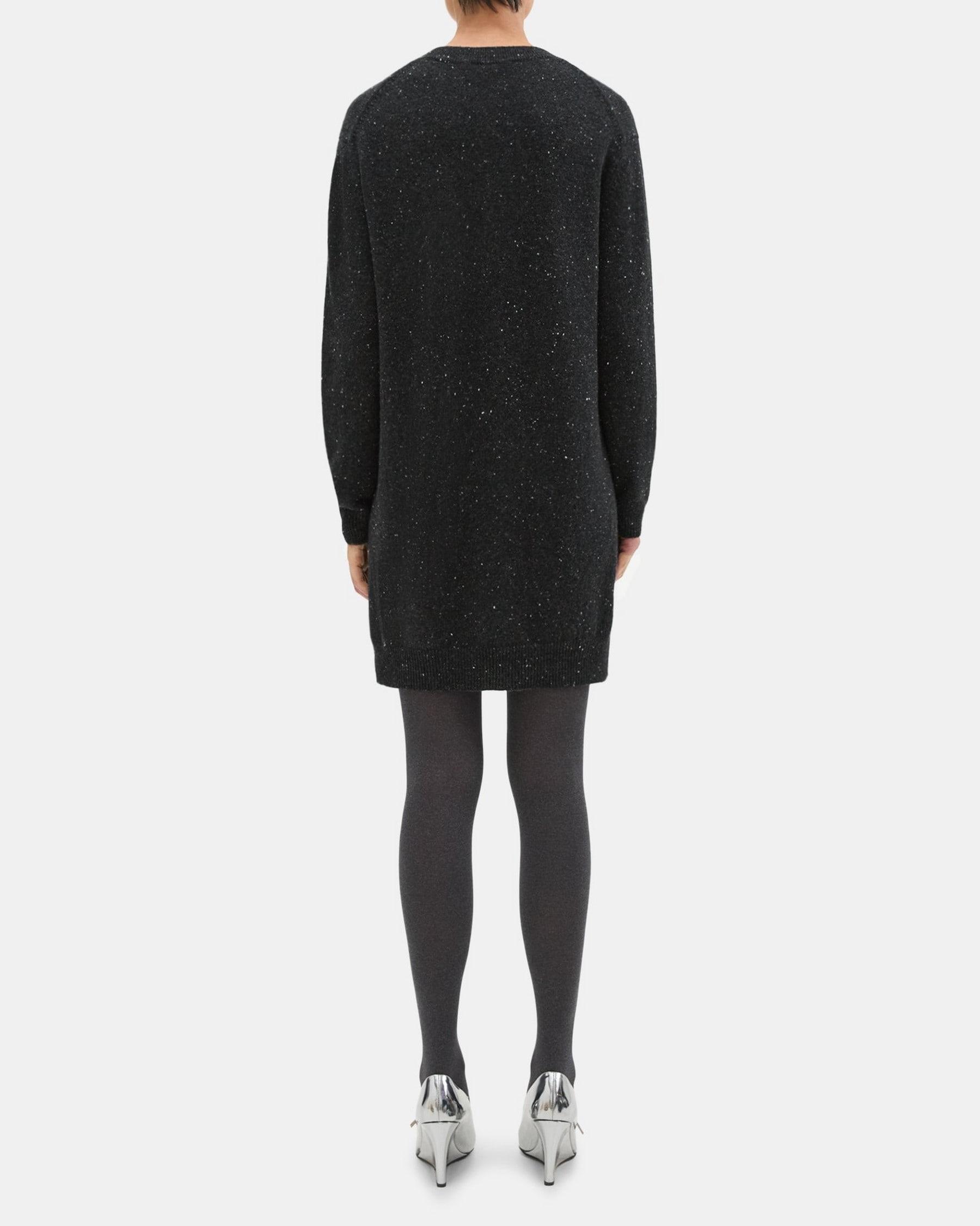 V-Neck Sweater Dress in Donegal Wool-Cashmere Product Image